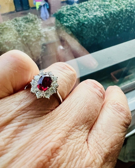 Image 1 of Brambilla Milano Ring - 1.30ct Ruby & Extra/IF Diamonds - Certified 1989