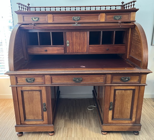 Bureau Antiek cilinderbureau X1X eeuw