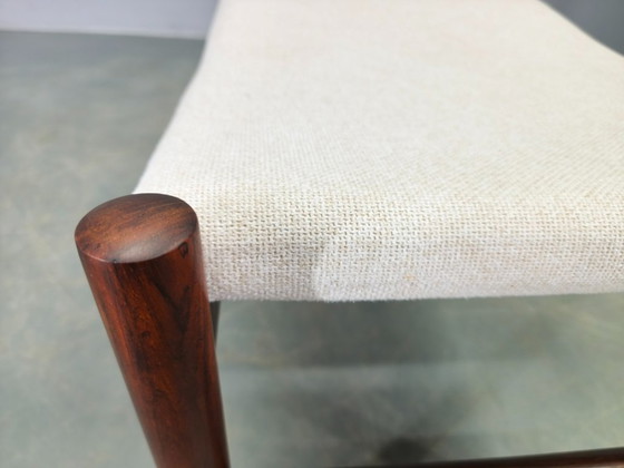 Image 1 of Deense poef van palissanderhout van Spottrup, jaren 60.