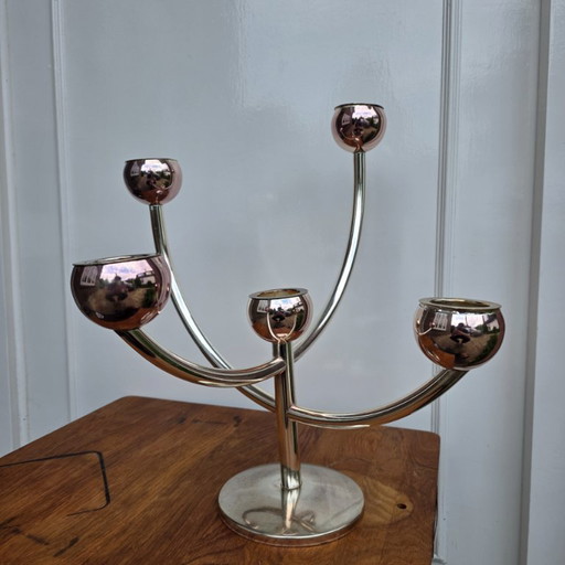 Chandelier Spoetnik Vintage Bijenkorf Chrome Design Néerlandais