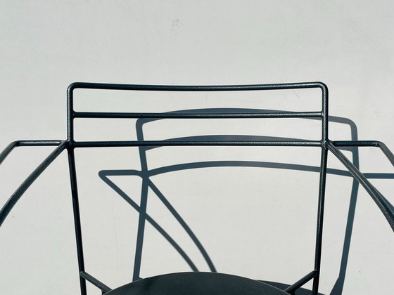 Image 1 of Pair of 'Lune d'Argent' chairs by Pascal Mourgue for Fermob. Vintage 80s