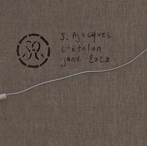 Image 1 of Lo Stallone Olio su tela - Sylvie AJACQUES