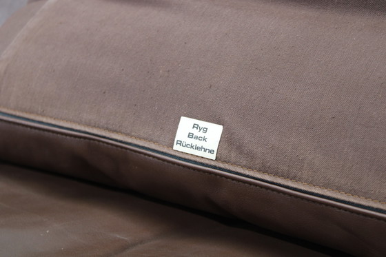 Image 1 of Divano a 2 posti L. Olsen &amp; Søn in quercia e pelle, anni '70, Danimarca