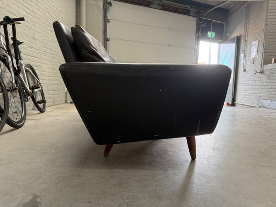 Vintage Zwart Leren Georg Thams Vierzits Design Bank – Vejen Pølstermøbelfabrik, 3-5 zitsbanken, Leather (photo 5 of 8)