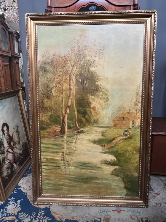 Groot boslandschap aangegeven – Schilderijen & Tekeningen, Canvas (photo 7 of 7)
