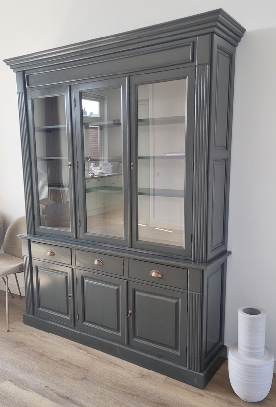 Image 1 of Serving/Buffet Cabinet Dark Gray/Blue, Large Format