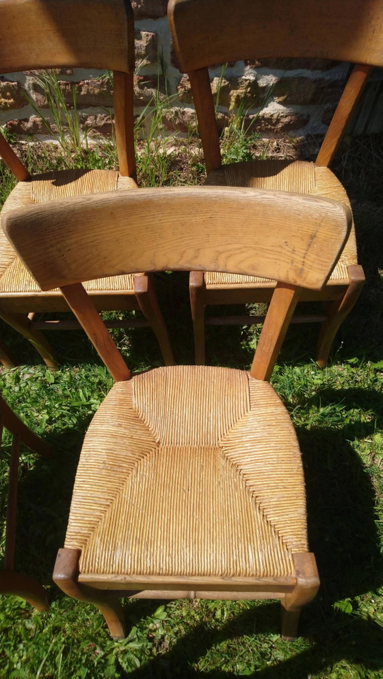 6 sedie da bistrot in paglia e faggio – Sedie da pranzo, Wood, Vintage (photo 9 of 15)