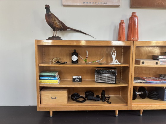 Bibliothèques scolaires vintage Mid-century (lot de 2) – Bois (photo 7 of 12)