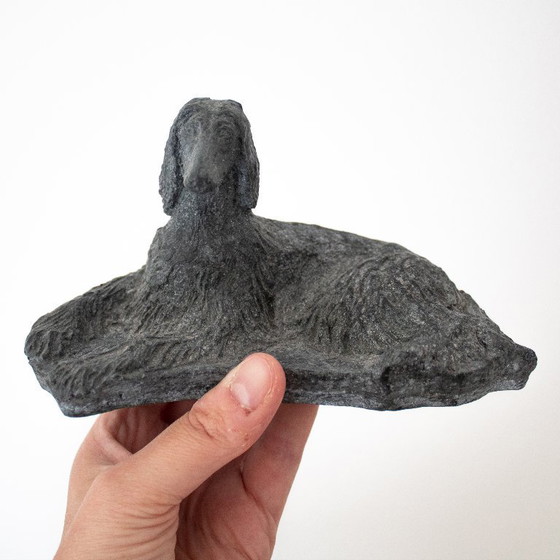 Image 1 of Afghaanse Windhond Sculptuur van Annette Sonneville, vintage honden beeld