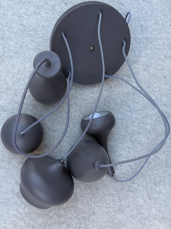 Image 1 of QAZQA Drops 5 Pendant Lamp 5 Light Gray