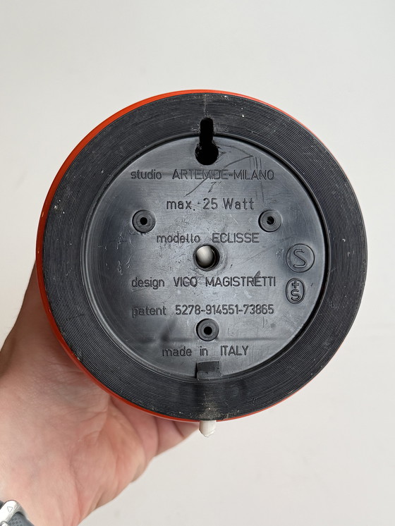 Image 1 of Vintage Artemide Eclisse - Vico Magistretti - Orange (Pièce de projet)