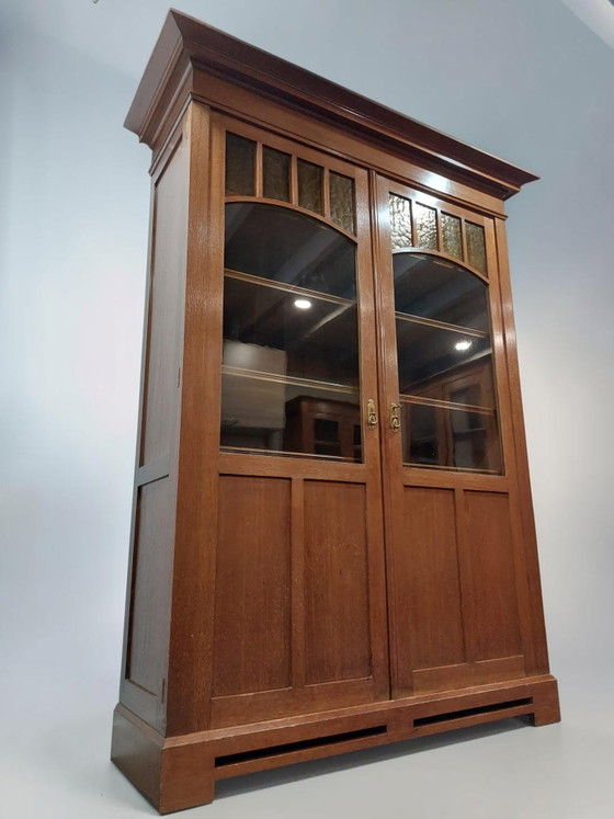 Librería antigua Art Nouveau Pander en Zo. – Wood, Glass (photo 7 of 8)