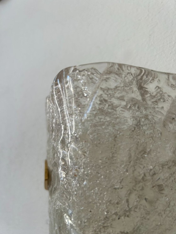 Image 1 of Lampada da parete vintage Hillebrand, ottone e vetro di Murano, Germania 1960