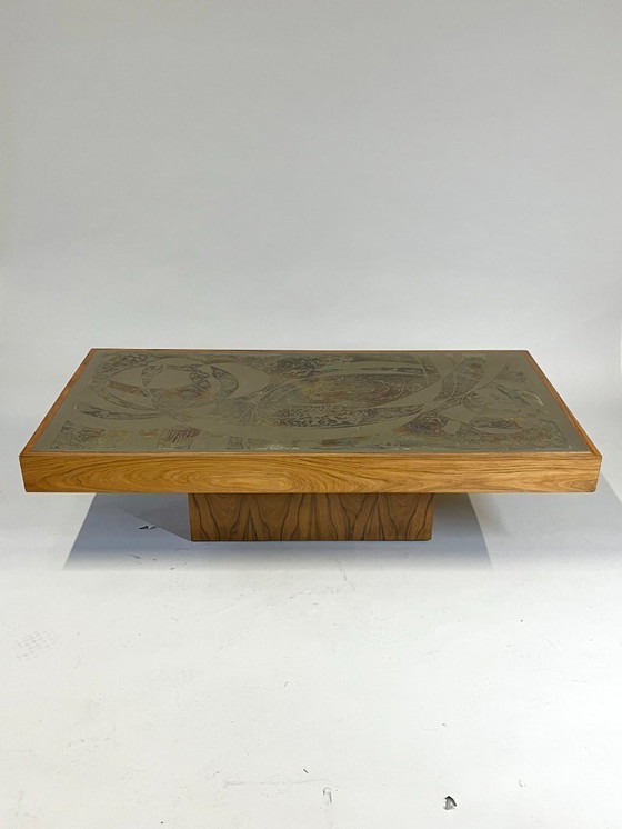 Image 1 of Etched Coffee Table by Bernhard Rohne, Germany 1960s