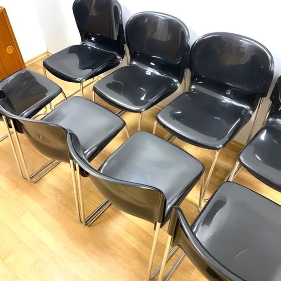 Image 1 of Retro Chair Drabert SM400K, West Germany, 1980s, Set of 8 (Marked)