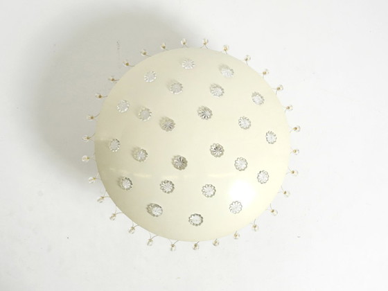 Image 1 of Preciosa lámpara de techo grande de metal de mediados de siglo, diseñada por Emil Stejnar para Rupert Nikoll.