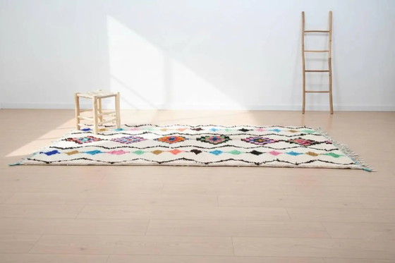 Handgefertigter marokkanischer Teppich aus Wolle 2.5 x 1.5 m – Teppiche & Läufer, Wool (photo 3 of 6)