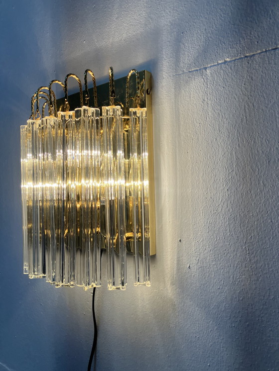 Image 1 of Lampada da parete vintage Mirano "Trilobo" di Venini, cristallo