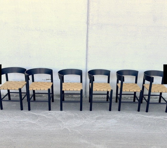 Image 1 of Set da pranzo Fritz Hansen in papercord di Mogens Lassen