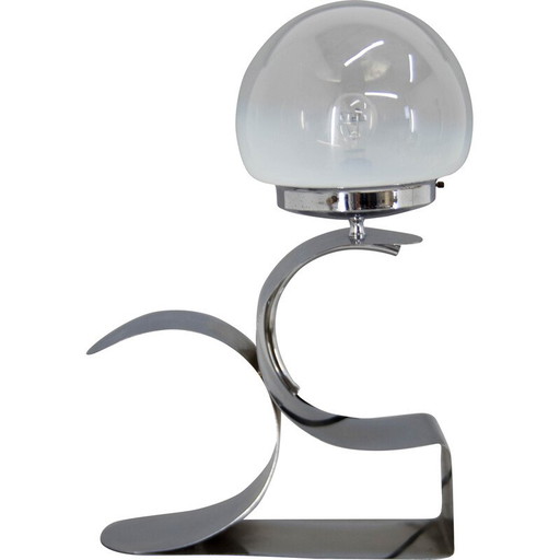Vintage table lamp with Murano glass shade, 1980s