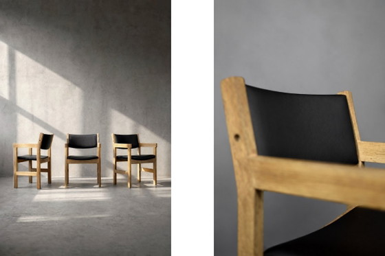 Image 1 of Chaises danoises en chêne, style Mid-Century Modern, par Hans J. Wegner pour Getama, années 1960, lot de 4