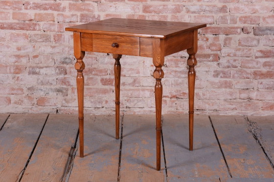 Tavolino Biedermeier restaurato, Frassino, Olmo, Lucidatura ravvivata, Ceco, anni 1810, Tavolini, Legno (foto 4 di 13)