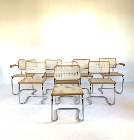 Image 1 of 8x vintage Cesca dining chair, Marcel Breuer '70