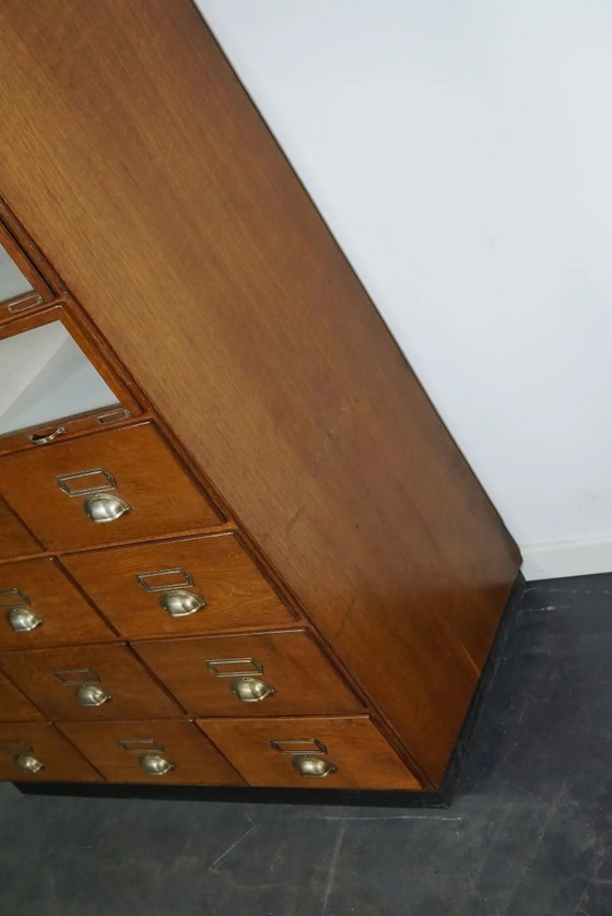 Image 1 of Large Vintage Dutch Oak Haberdashery Cabinet, 1930s