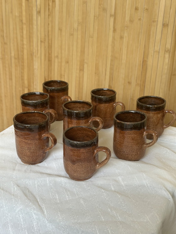 Image 1 of Set di 8 tazze da caffè in ceramica vintage di Carry Heesen