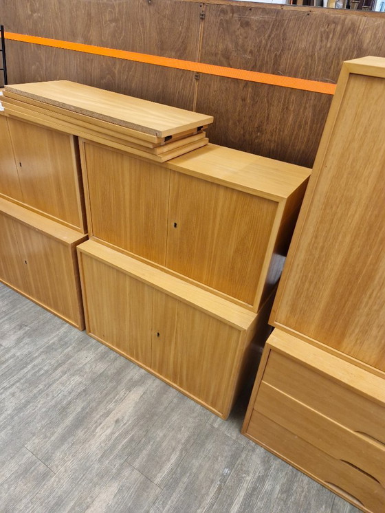 Image 1 of Parete attrezzata vintage WHB rovere/nero anni '70