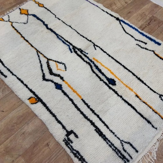 Image 1 of Tappeto berbero moderno – 100% lana annodato a mano (200 × 140 cm)