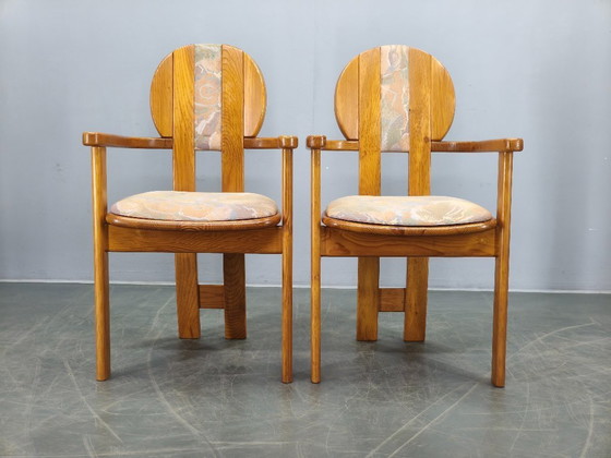 Image 1 of Ensemble de 8 fauteuils de salle à manger en pin de style postmoderne tchèque, années 1970