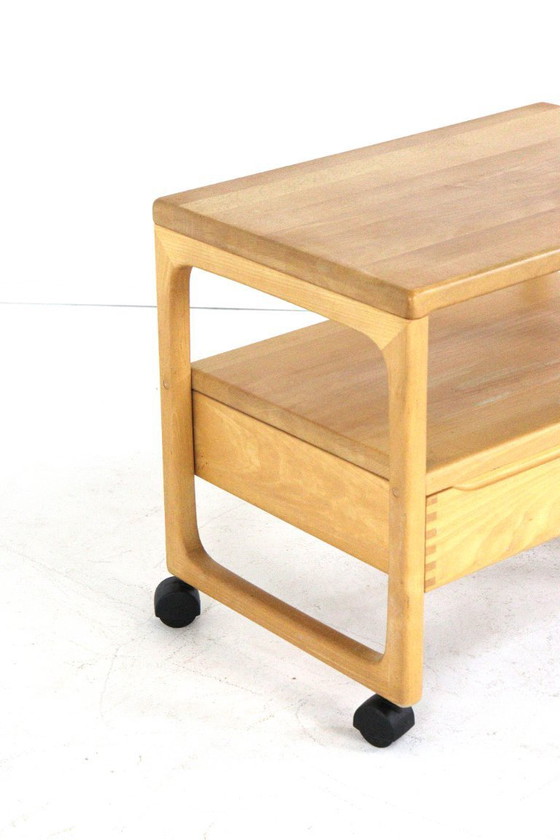 Image 1 of Brink møbler Gelsted oak trolley 'Pjedsted' vintage Danish oak