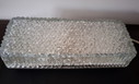 Plafonnier/applique rectangulaire en cristal taillé, années 1960