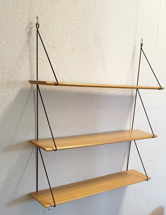 Image 1 of Separates fünfziger Jahre Karen Wandregal mit drei Fächern