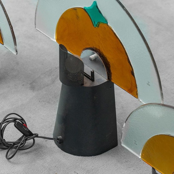 Image 1 of SET DI 3 LAMPADE VINTAGE IN VETRO DI MURANO DI GAMBARRO & POGGI, DESIGN ANNI '80