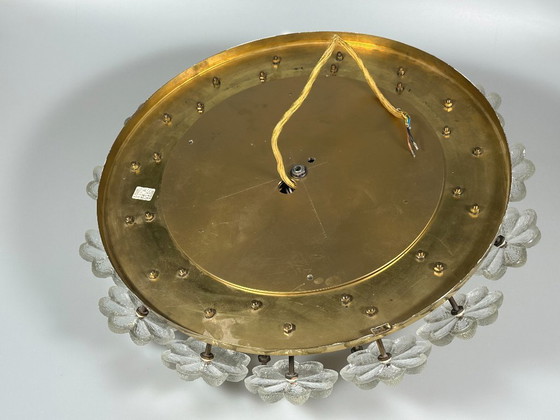 Image 1 of Lampada da soffitto Plafoniere anni '60-'70 Ernst Palme in ottone e vetro Germania