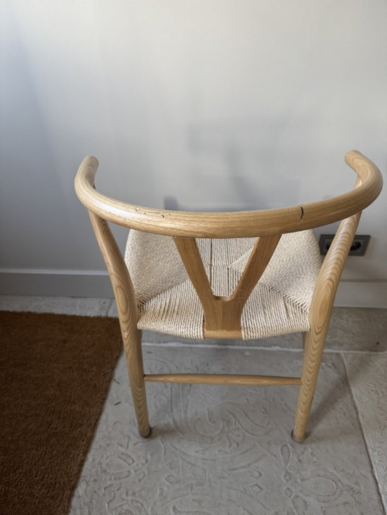 Image 1 of Sedie da pranzo in legno Wishbone (set di cinque)