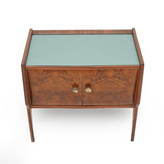 Image 1 of Par de mesitas de noche de brezo, años 50