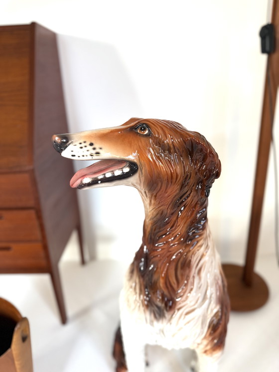 Image 1 of Borzoi vintage in ceramica italiana anni '60