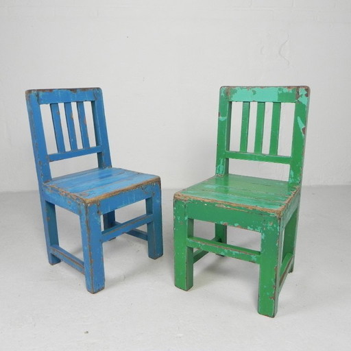 Set di 2 seggioloni vintage, anni '50