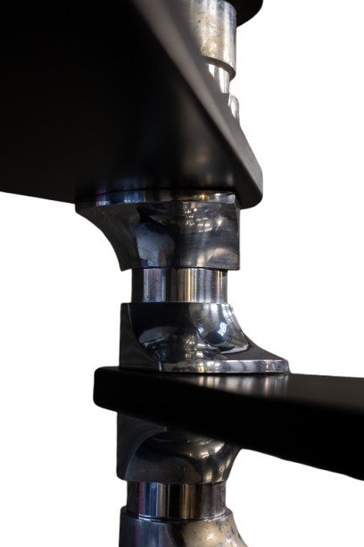 Image 1 of Roger Tallon. Wenteltrap van aluminium en mahoniehout. Circa 1970.