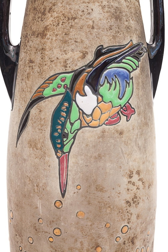 Image 1 of Pair of large Art Nouveau amphoras