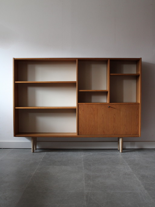 Bibliothèque danoise vintage en chêne