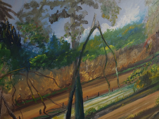 Image 1 of Gemälde "Der zerbrochene Baum", skandinavisches Design, 1970er Jahre