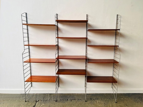 Image 1 of 1960s Mid-Century modern Ladderax shelving system  by Robert Heal for Staples