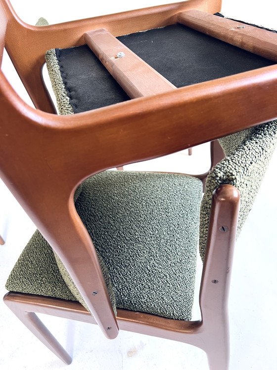 Image 1 of 10x gerestaureerde Deense eetkamerstoel ‘60