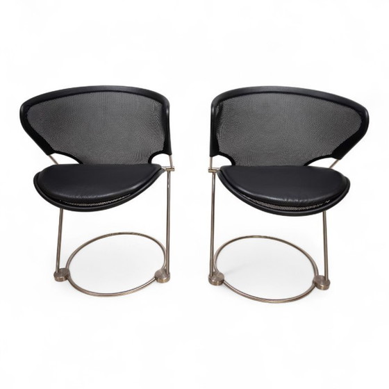 Image 1 of Set van 2 Wilkhahn Nuvola vergader-/eetkamerstoelen van Herbert Ohl, 1980