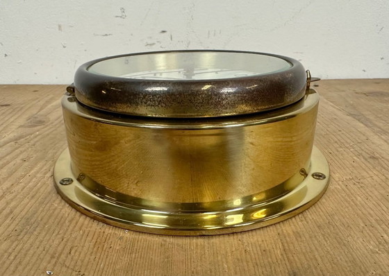 Image 1 of Vintage Duitse messing scheepsklok van Philips, jaren 70