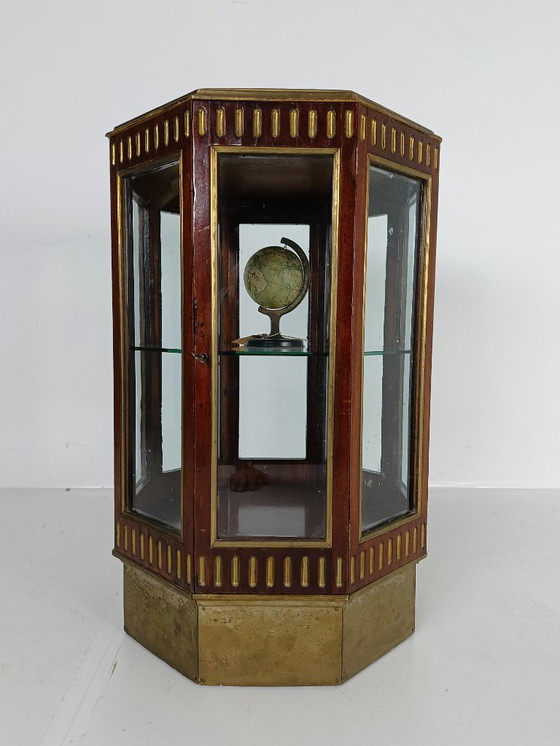 Image 1 of Octagonal Display Cabinet 19 century